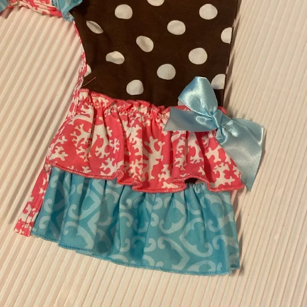 Boutique Romper Ruffled Legs Polka Dot 12-18 Month